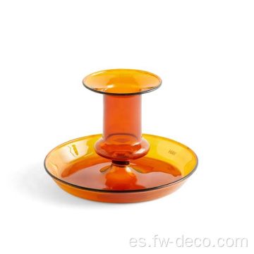 Soporte de velas de vidrio de color personalizado